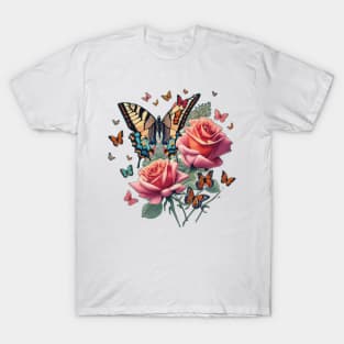 Butterflies and Roses T-Shirt